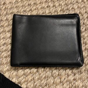 Bosca Essentials Black Leather Wallet from Italy! USED with lots of life left!